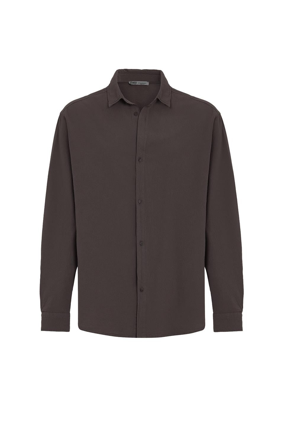 Basic Oversize Keten Takım Kahve