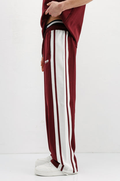 Oversize Baskılı Eşofman Takım Bordo