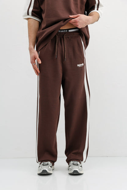Oversize Baskılı Eşofman Takım Kahve