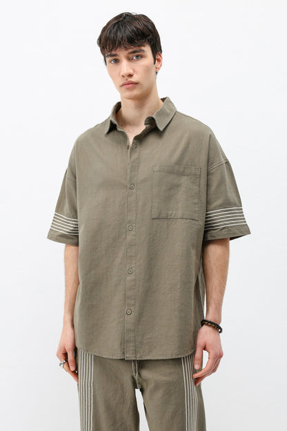 Oversize Keten Alt Üst Takım