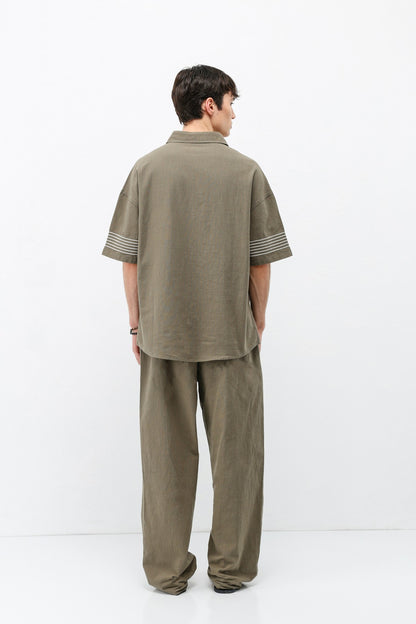 Oversize Keten Alt Üst Takım