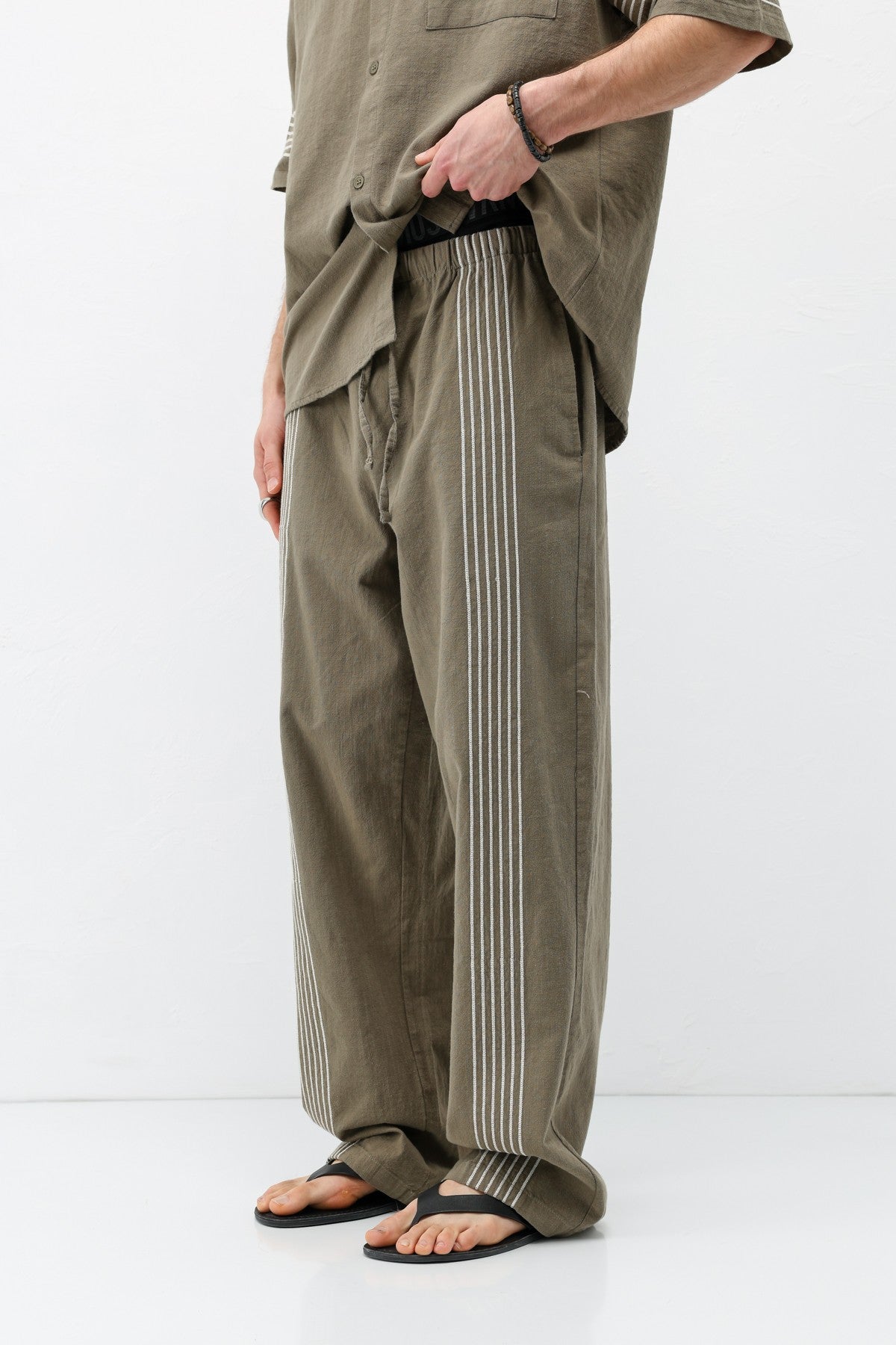 Oversize Keten Alt Üst Takım