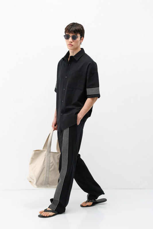 Oversize Keten Alt Üst Takım