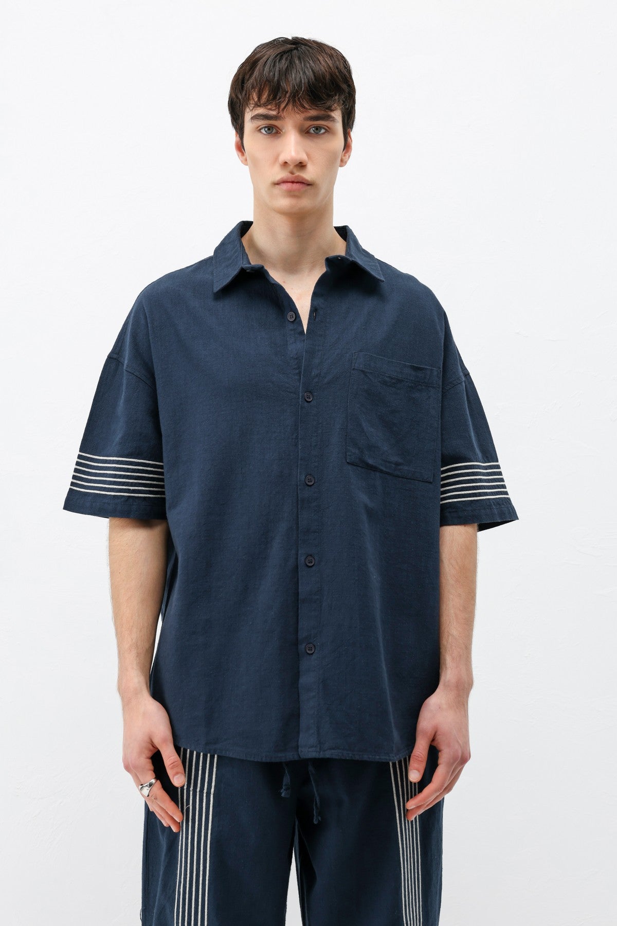 Oversize Keten Alt Üst Takım