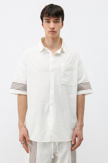 Oversize Keten Alt Üst Takım