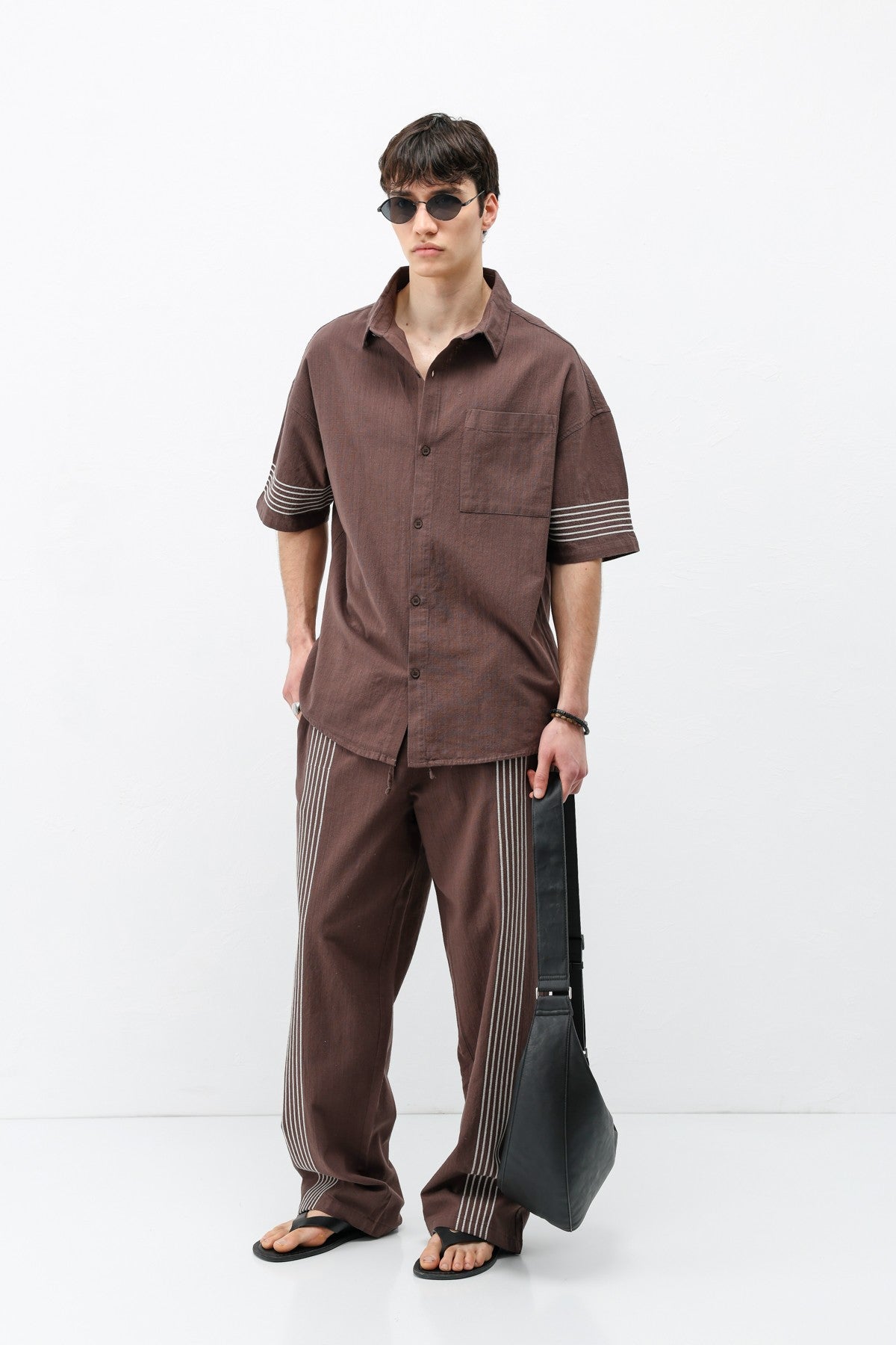Oversize Keten Alt Üst Takım