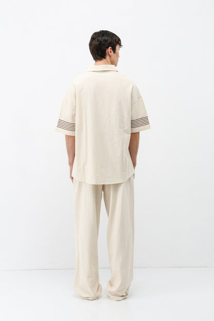 Oversize Keten Alt Üst Takım
