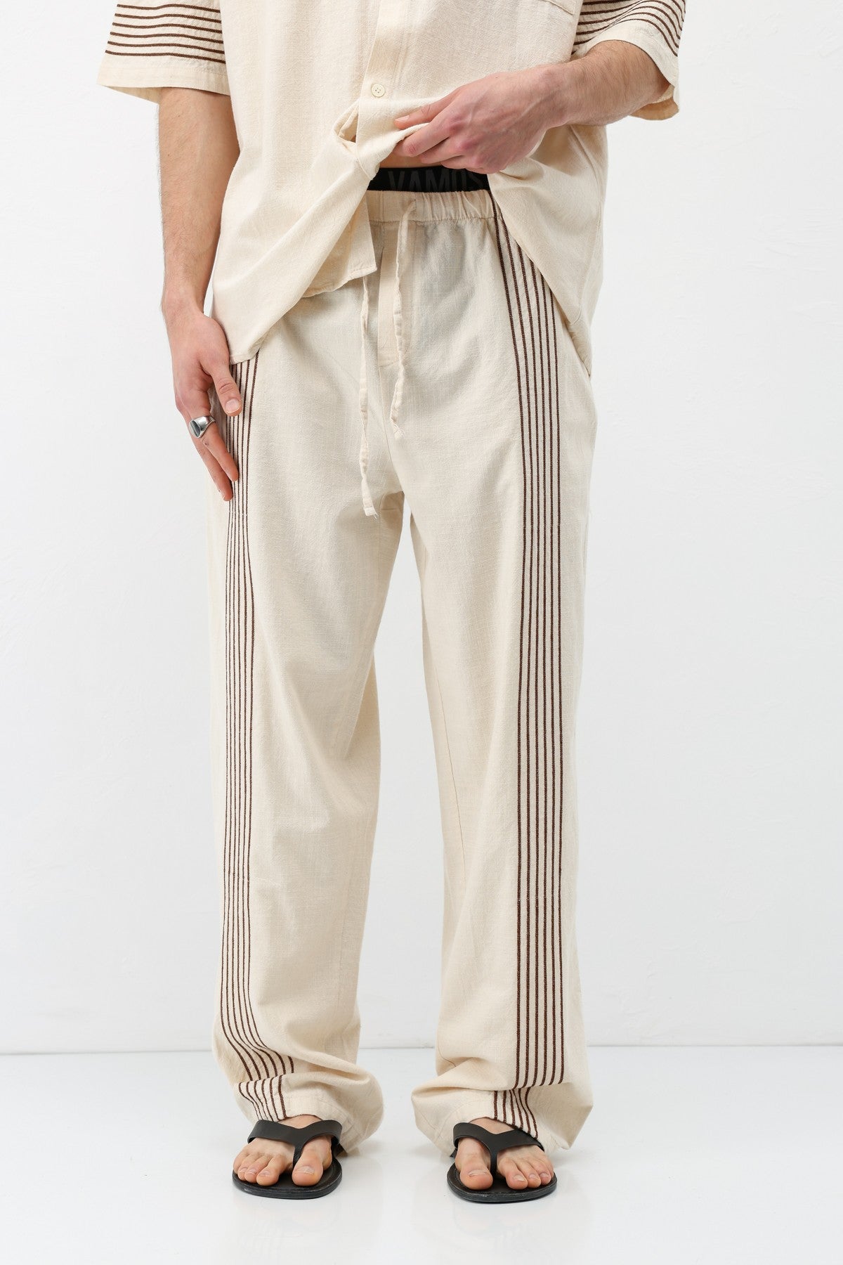 Oversize Keten Alt Üst Takım