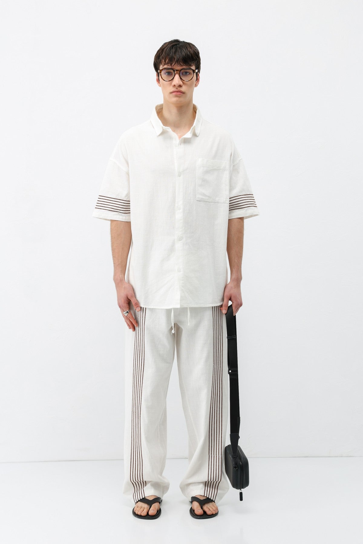 Oversize Keten Alt Üst Takım