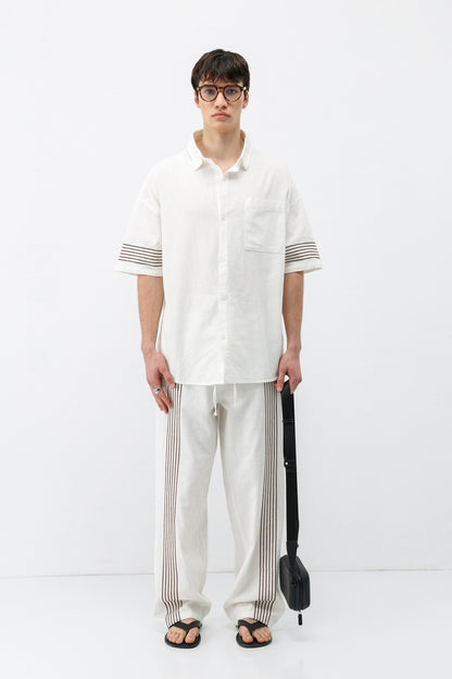 Oversize Keten Alt Üst Takım
