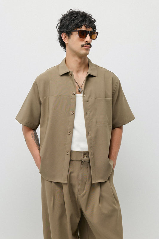 Relaxed Fit Oversize Gömlekli Pantolon Takım