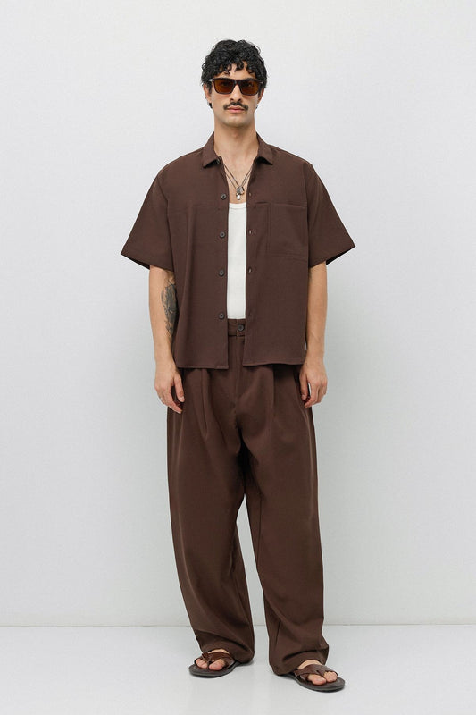 Relaxed Fit Oversize Gömlekli Pantolon Takım