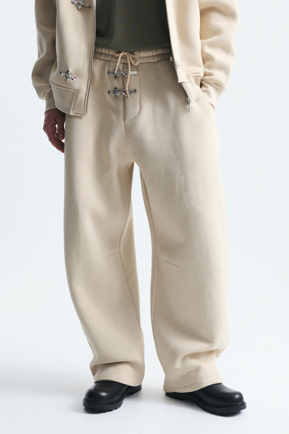 Oversize Klips Kapama Sweatshirt Takım