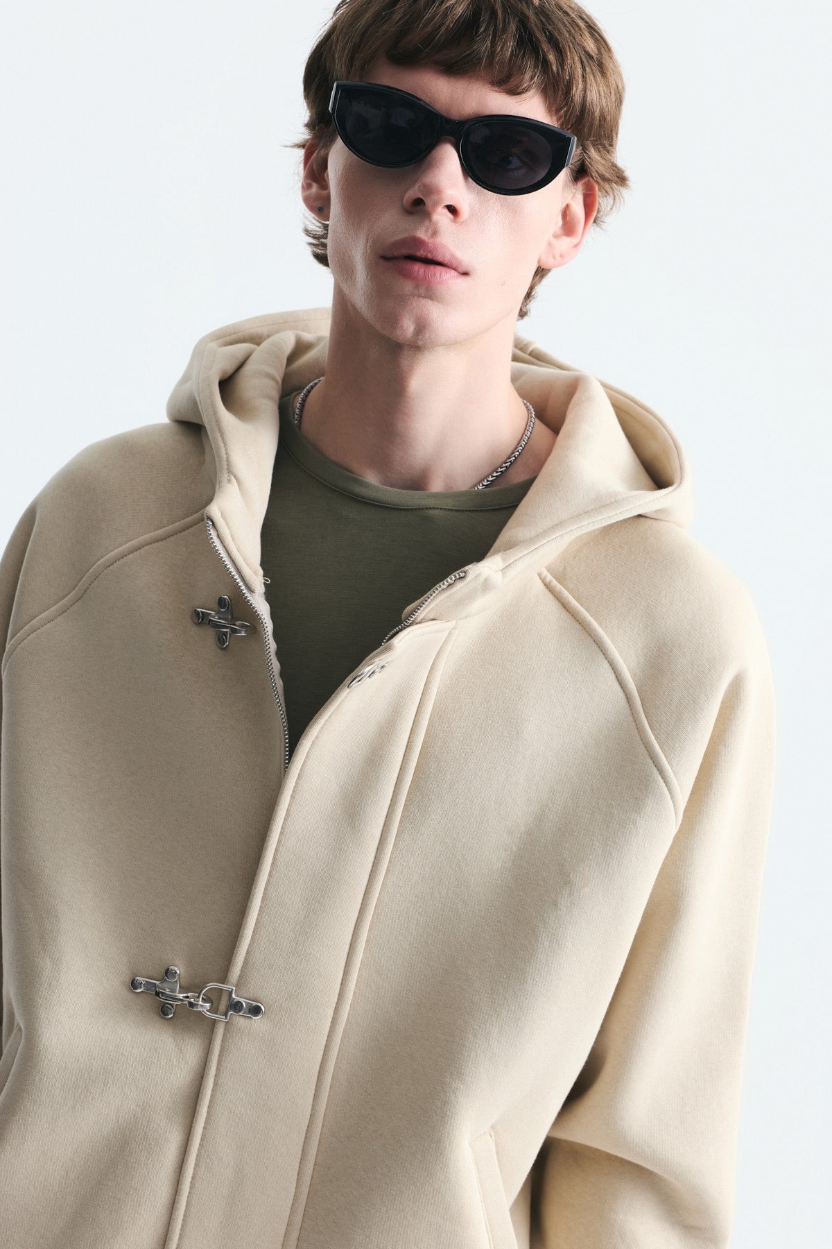 Oversize Klips Kapama Sweatshirt Takım