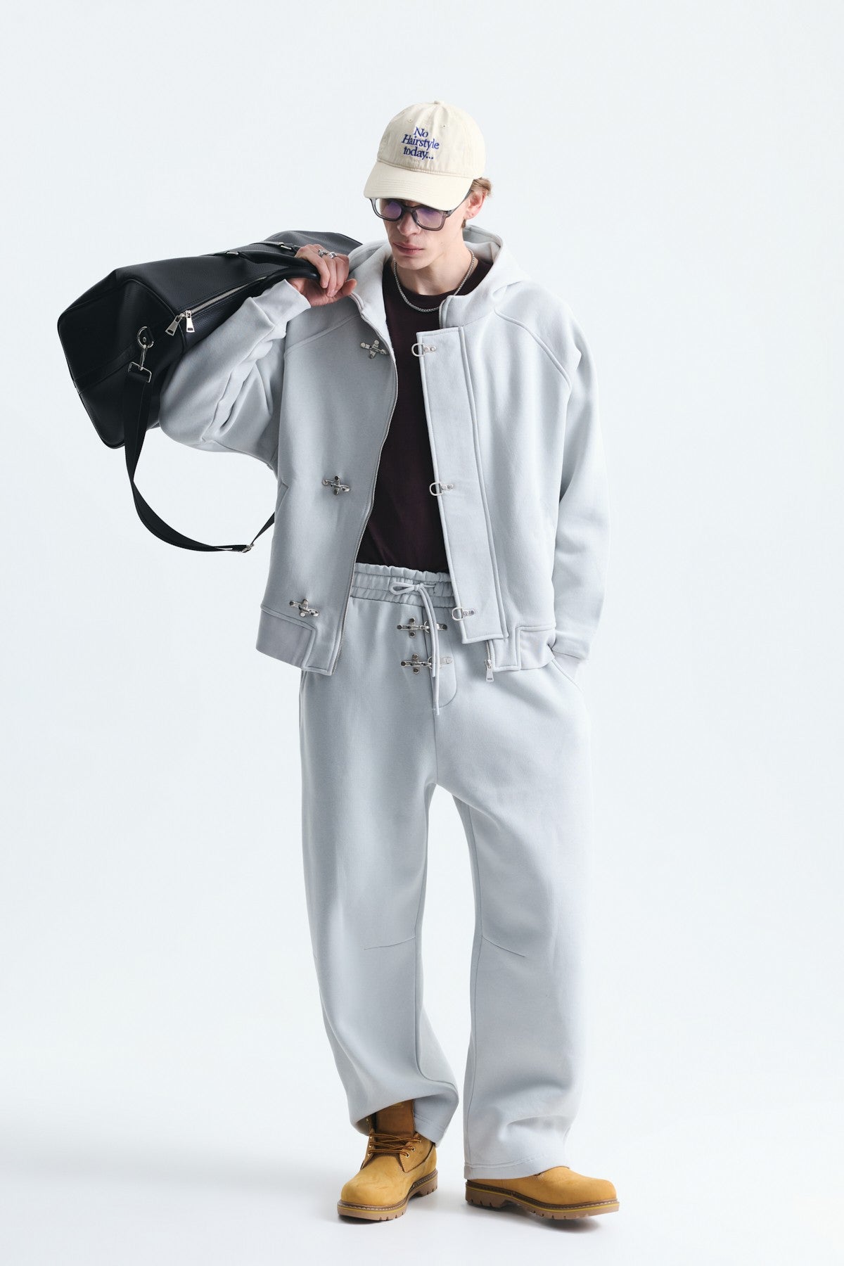 Oversize Klips Kapama Sweatshirt Takım