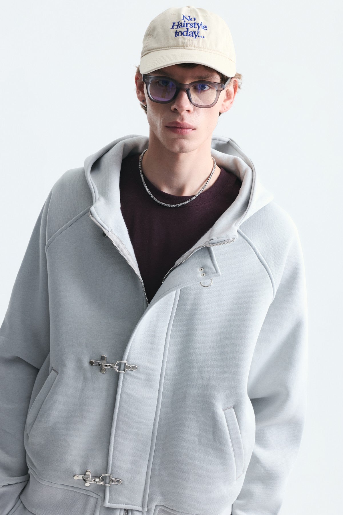 Oversize Klips Kapama Sweatshirt Takım