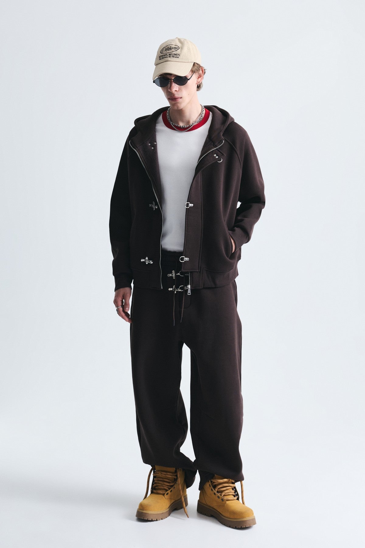 Oversize Klips Kapama Sweatshirt Takım