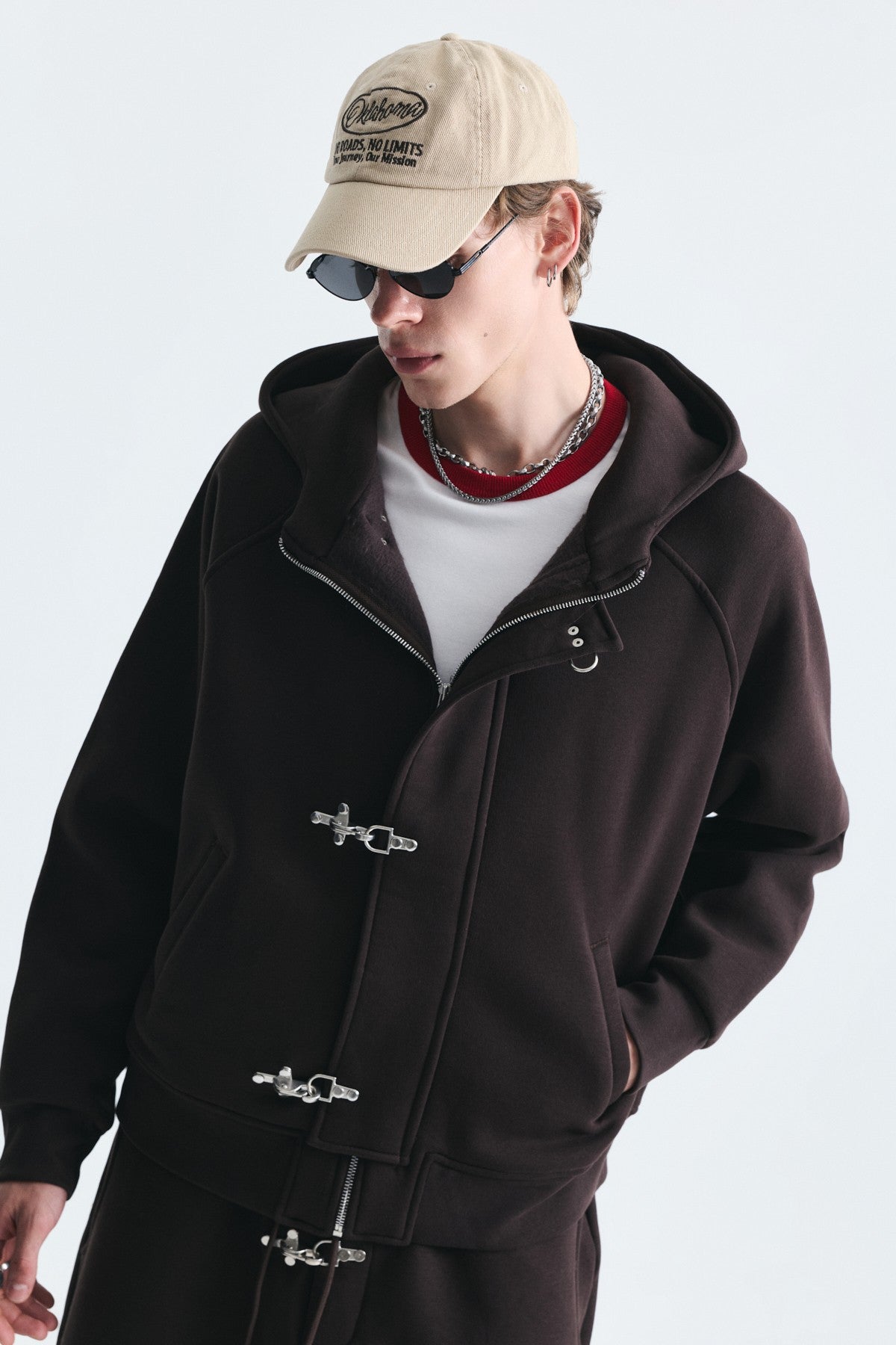 Oversize Klips Kapama Sweatshirt Takım