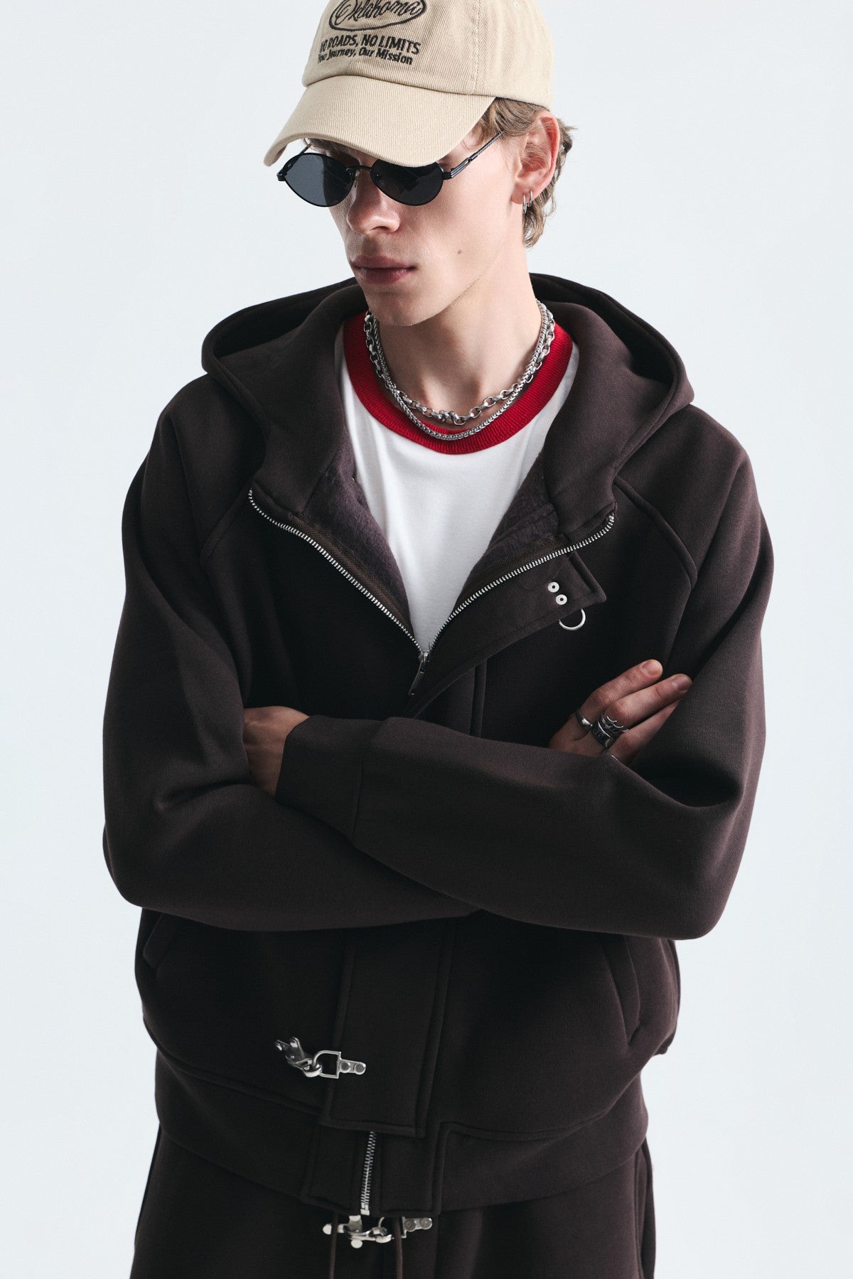 Oversize Klips Kapama Sweatshirt Takım