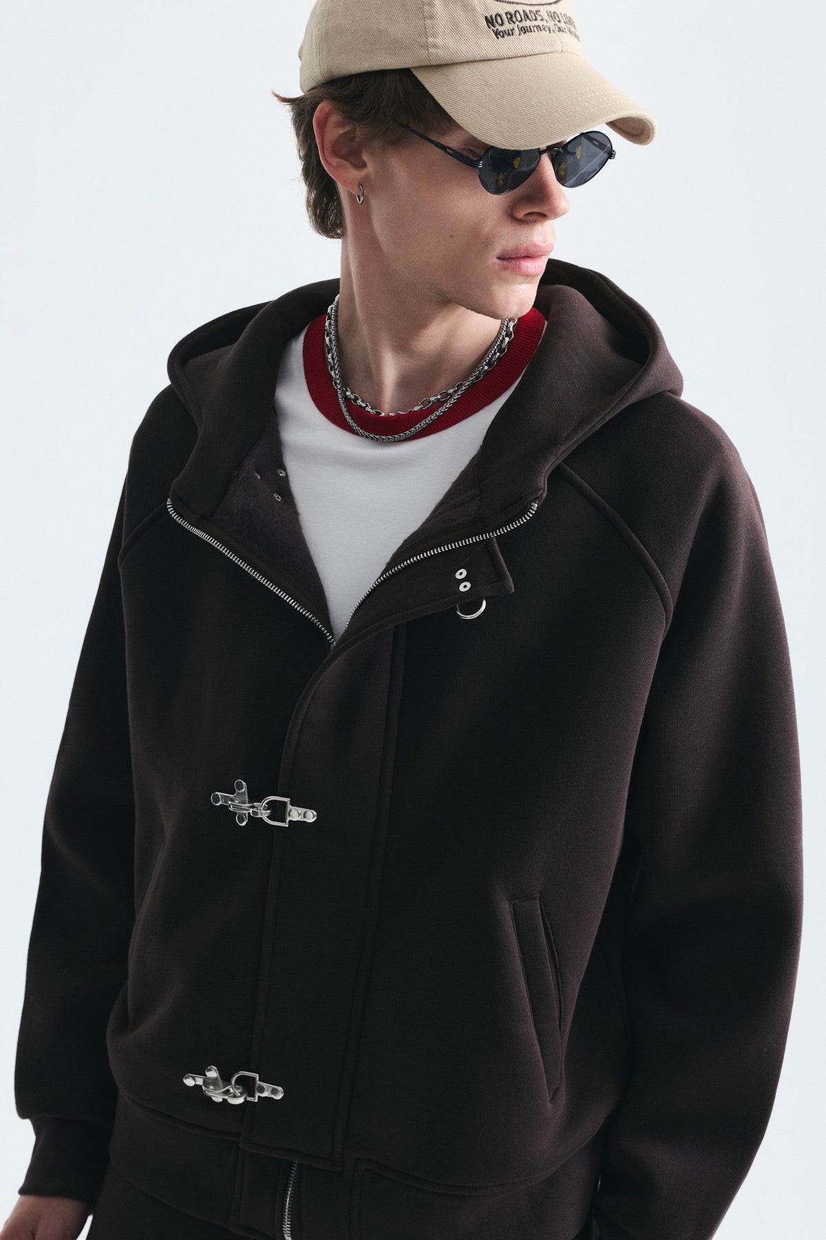 Oversize Klips Kapama Sweatshirt Takım
