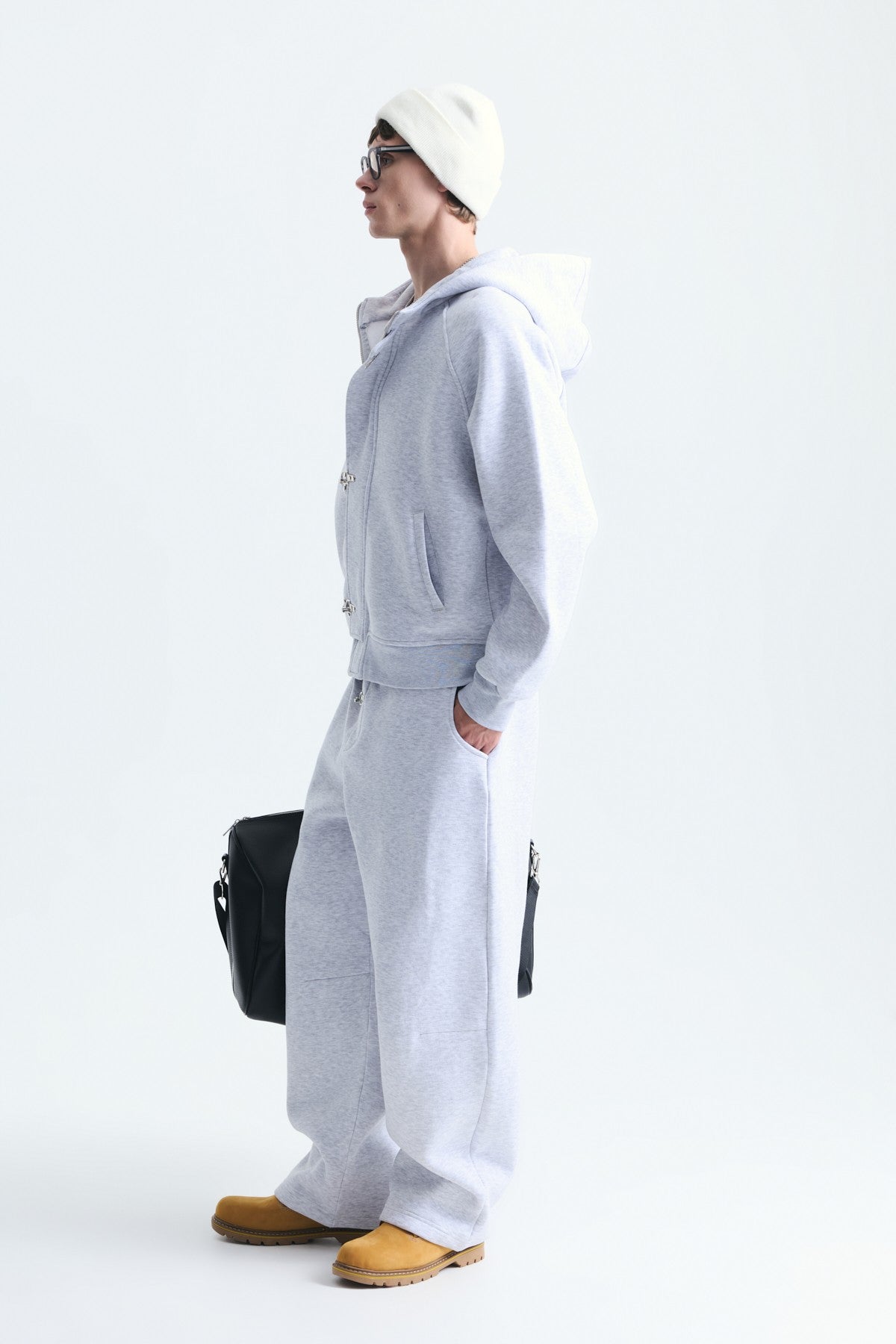 Oversize Klips Kapama Sweatshirt Takım