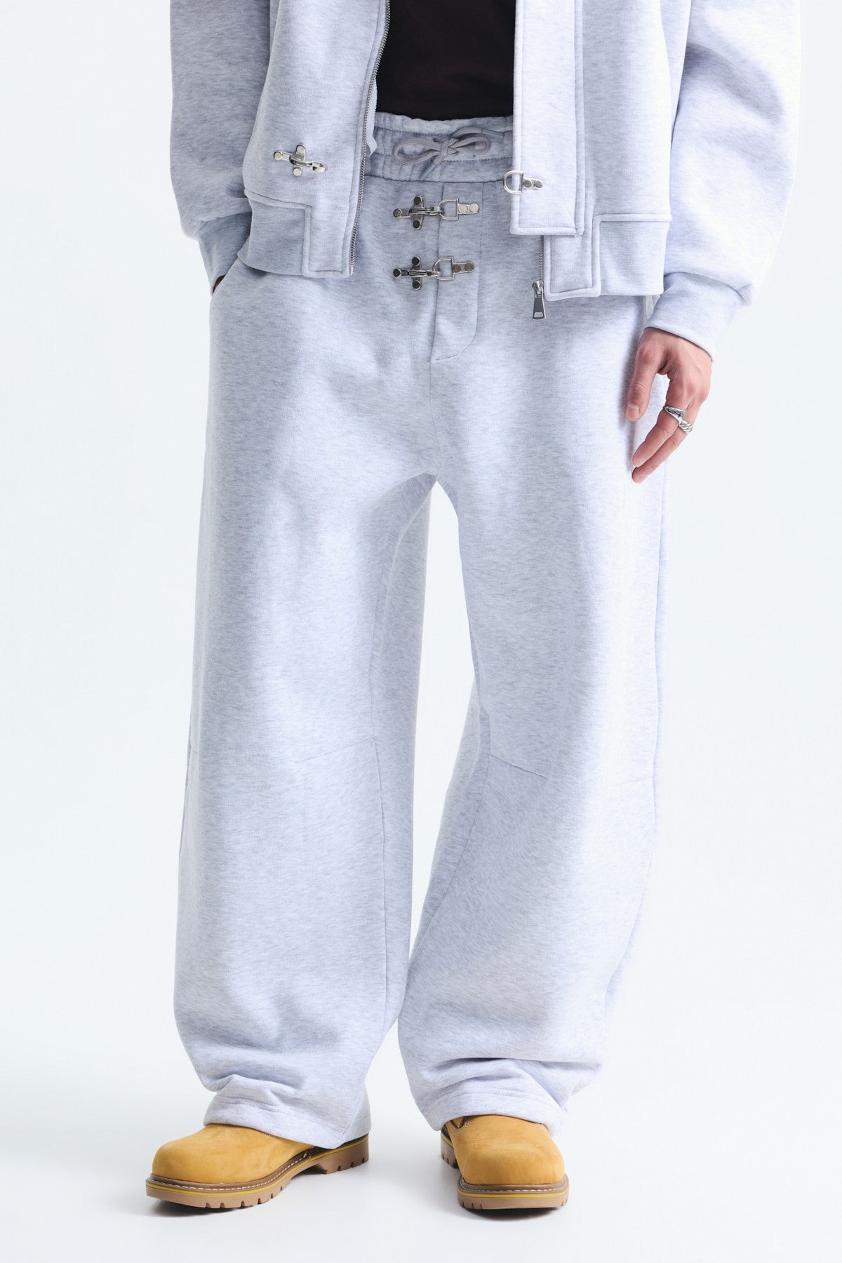 Oversize Klips Kapama Sweatshirt Takım