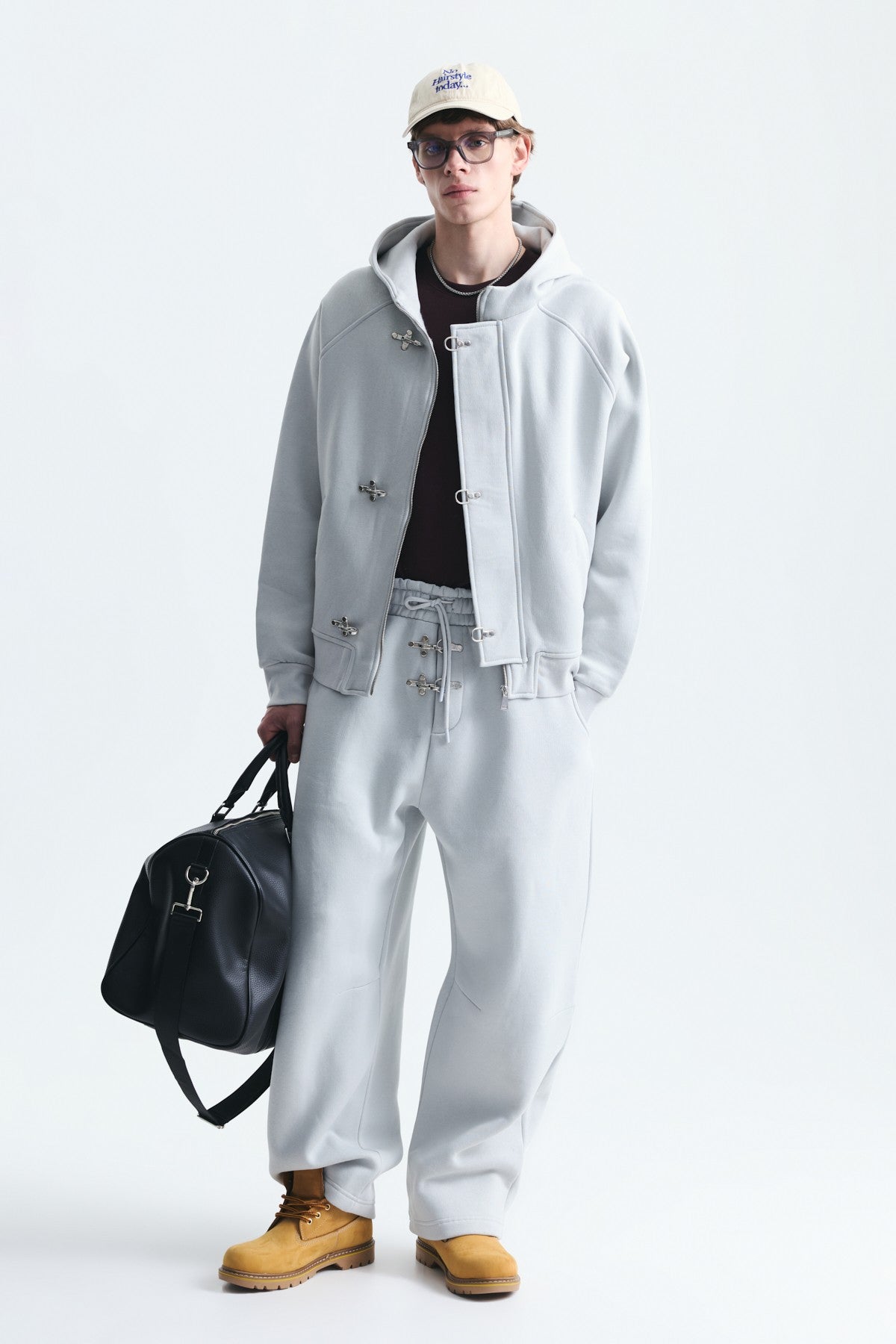 Oversize Klips Kapama Sweatshirt Takım
