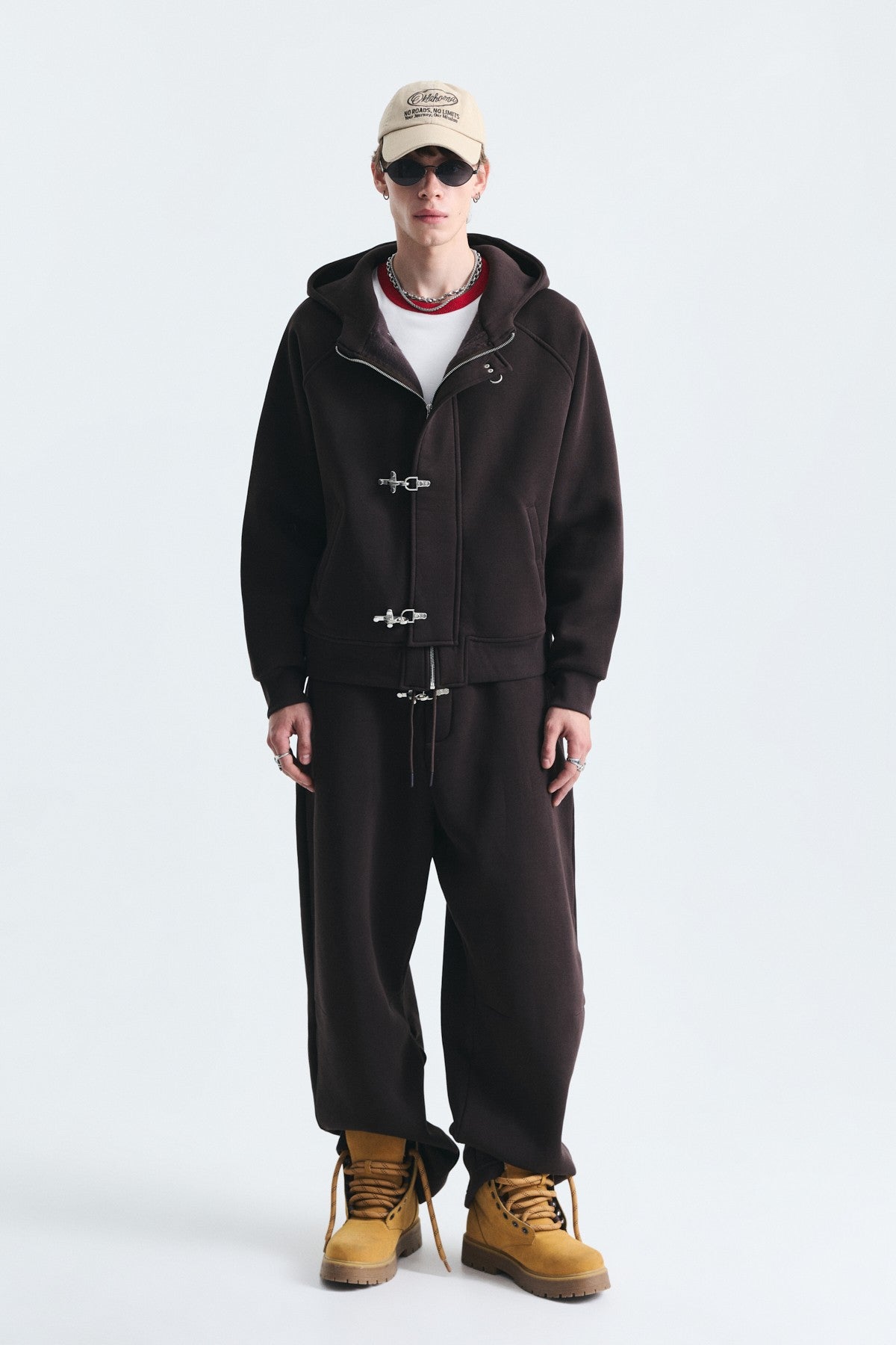 Oversize Klips Kapama Sweatshirt Takım