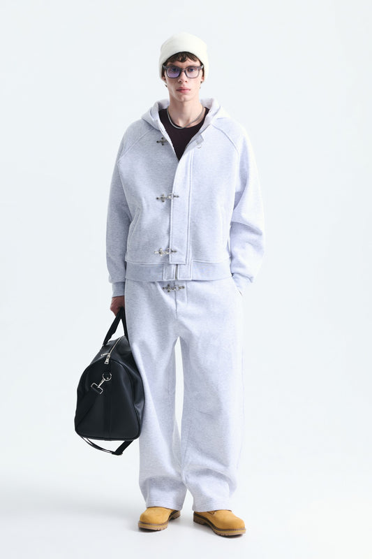 Oversize Klips Kapama Sweatshirt Takım