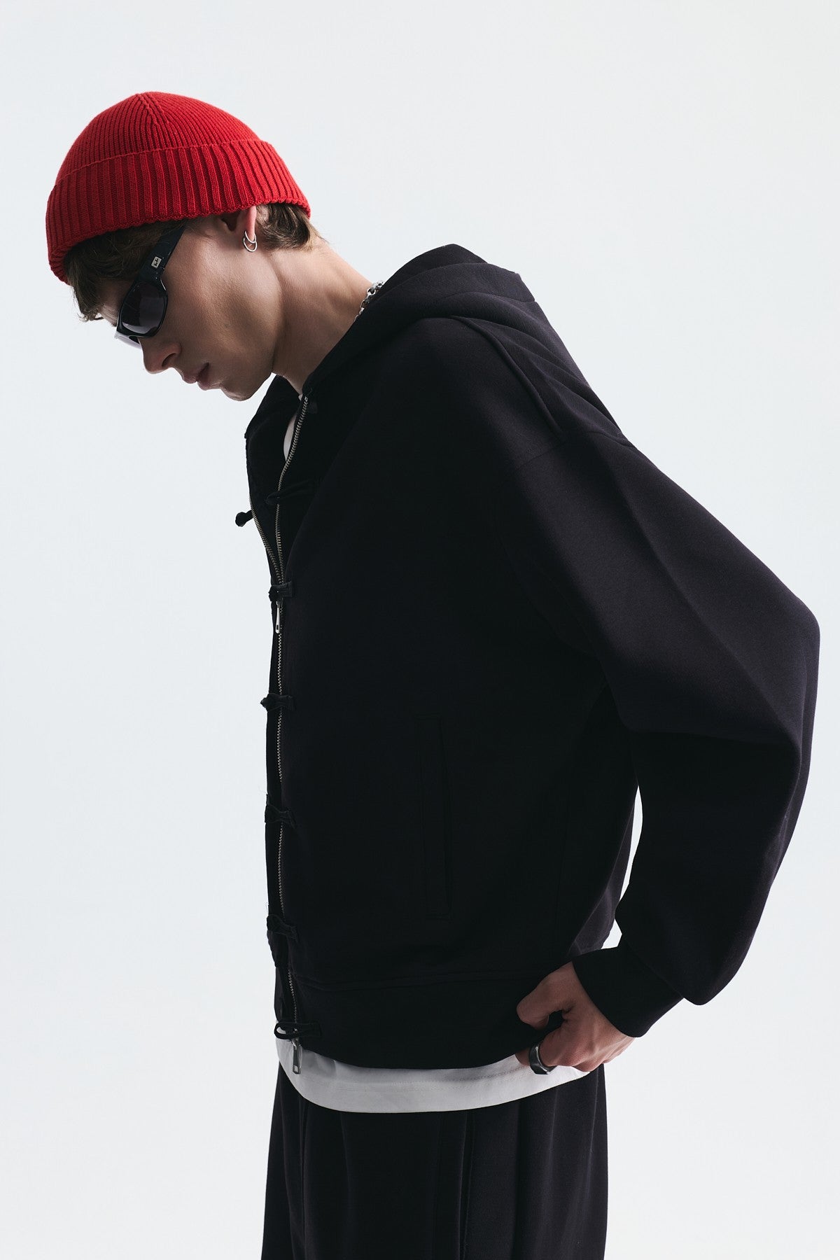 Süslü Düğme Sweatshirt ve Barrel Fit Eşofman Takım