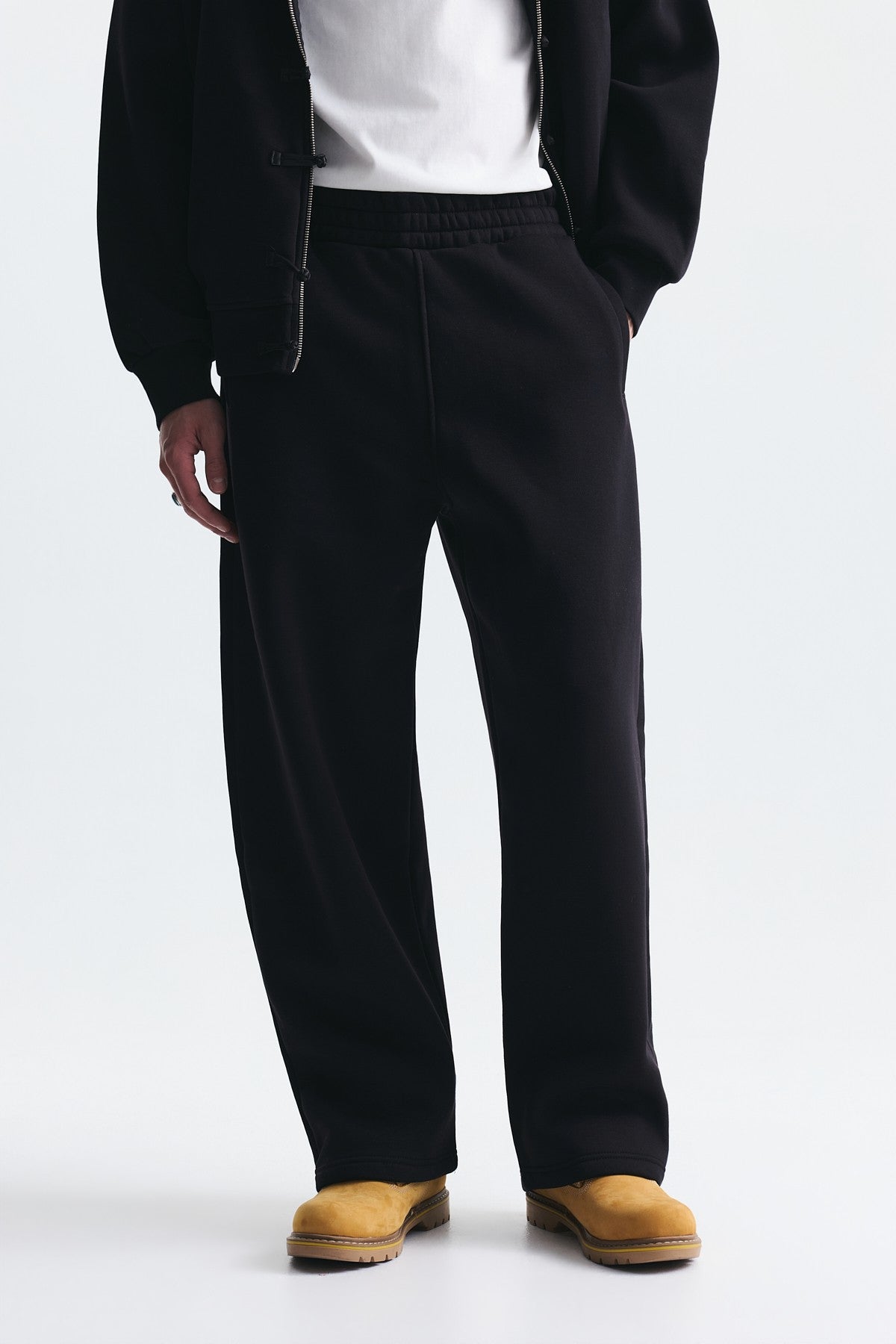Süslü Düğme Sweatshirt ve Barrel Fit Eşofman Takım