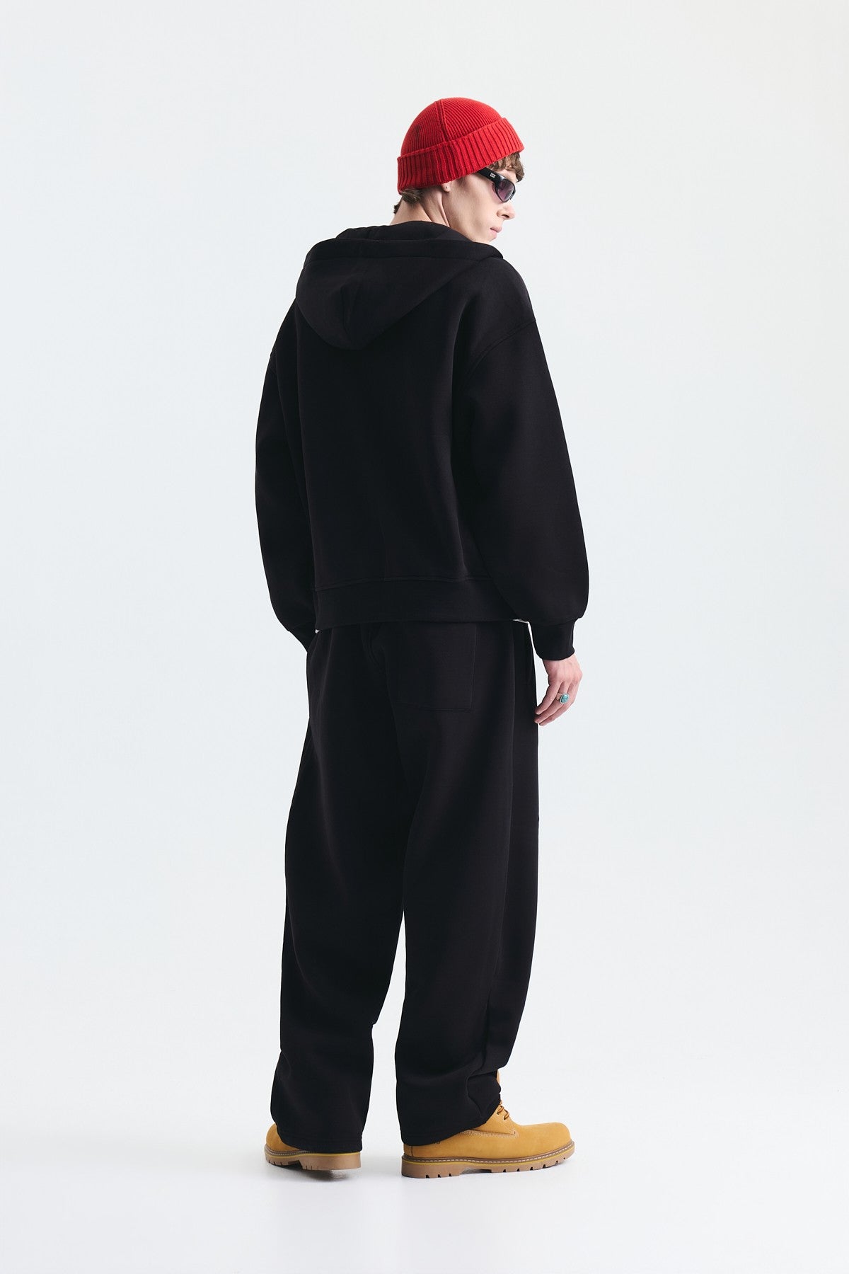 Süslü Düğme Sweatshirt ve Barrel Fit Eşofman Takım