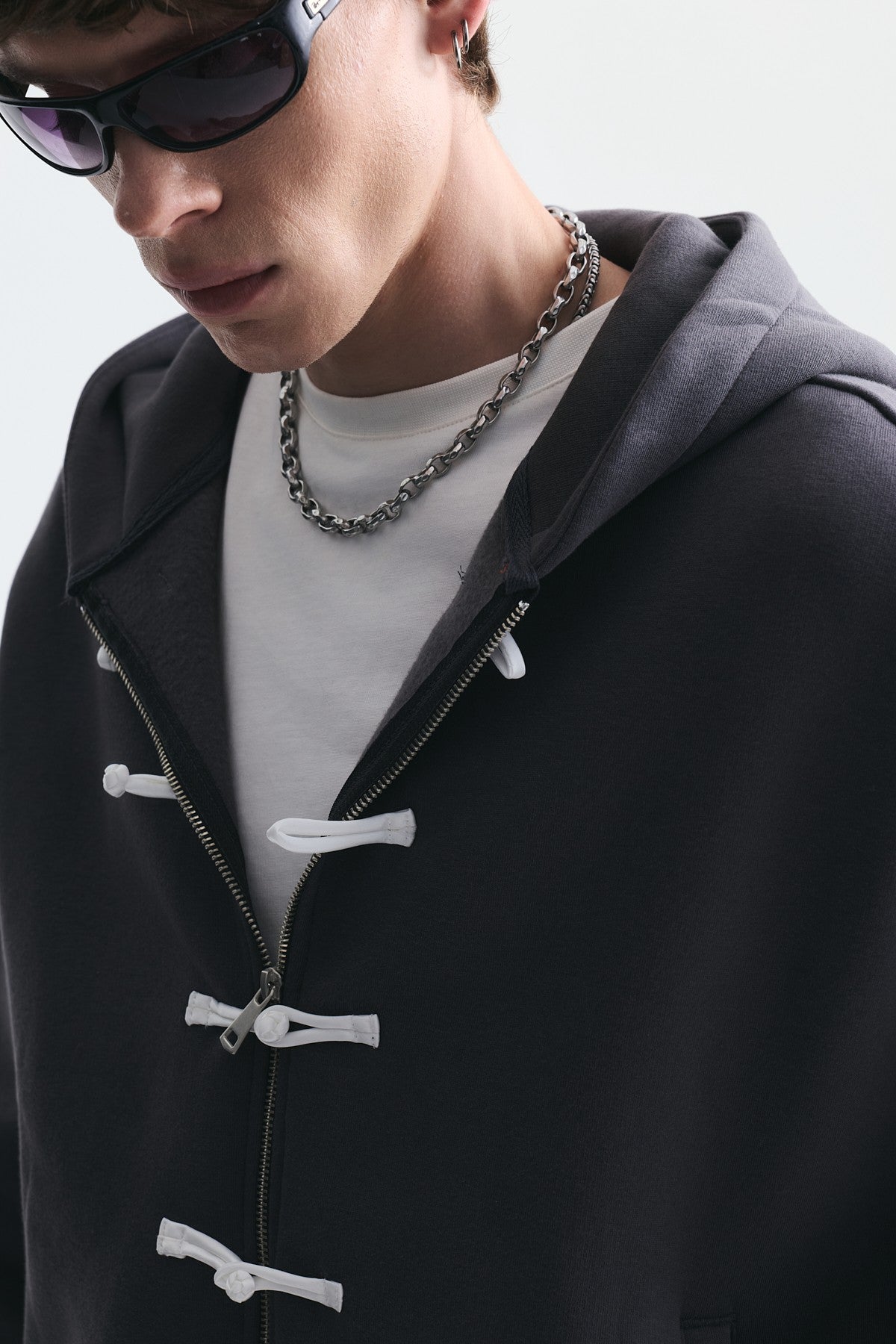 Süslü Düğme Sweatshirt ve Barrel Fit Eşofman Takım