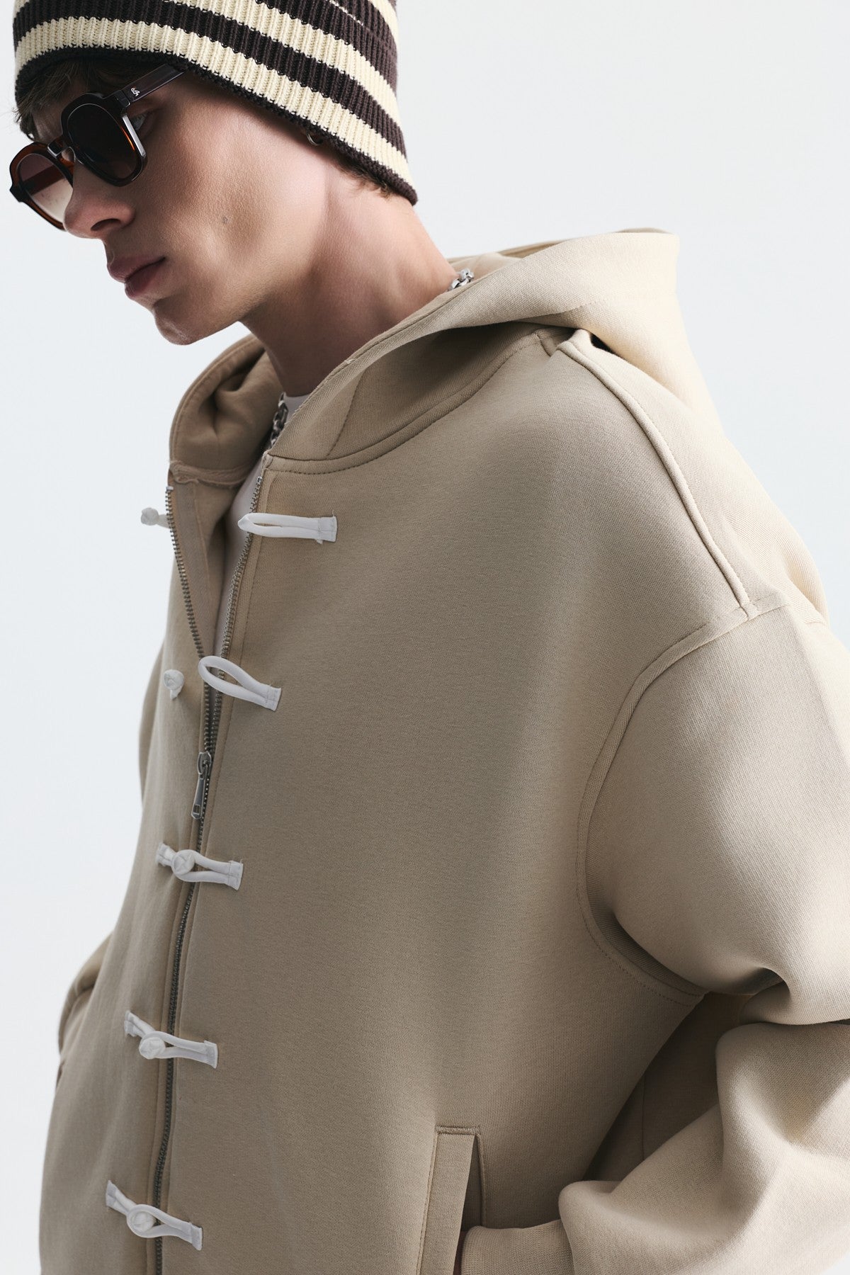 Süslü Düğme Sweatshirt ve Barrel Fit Eşofman Takım