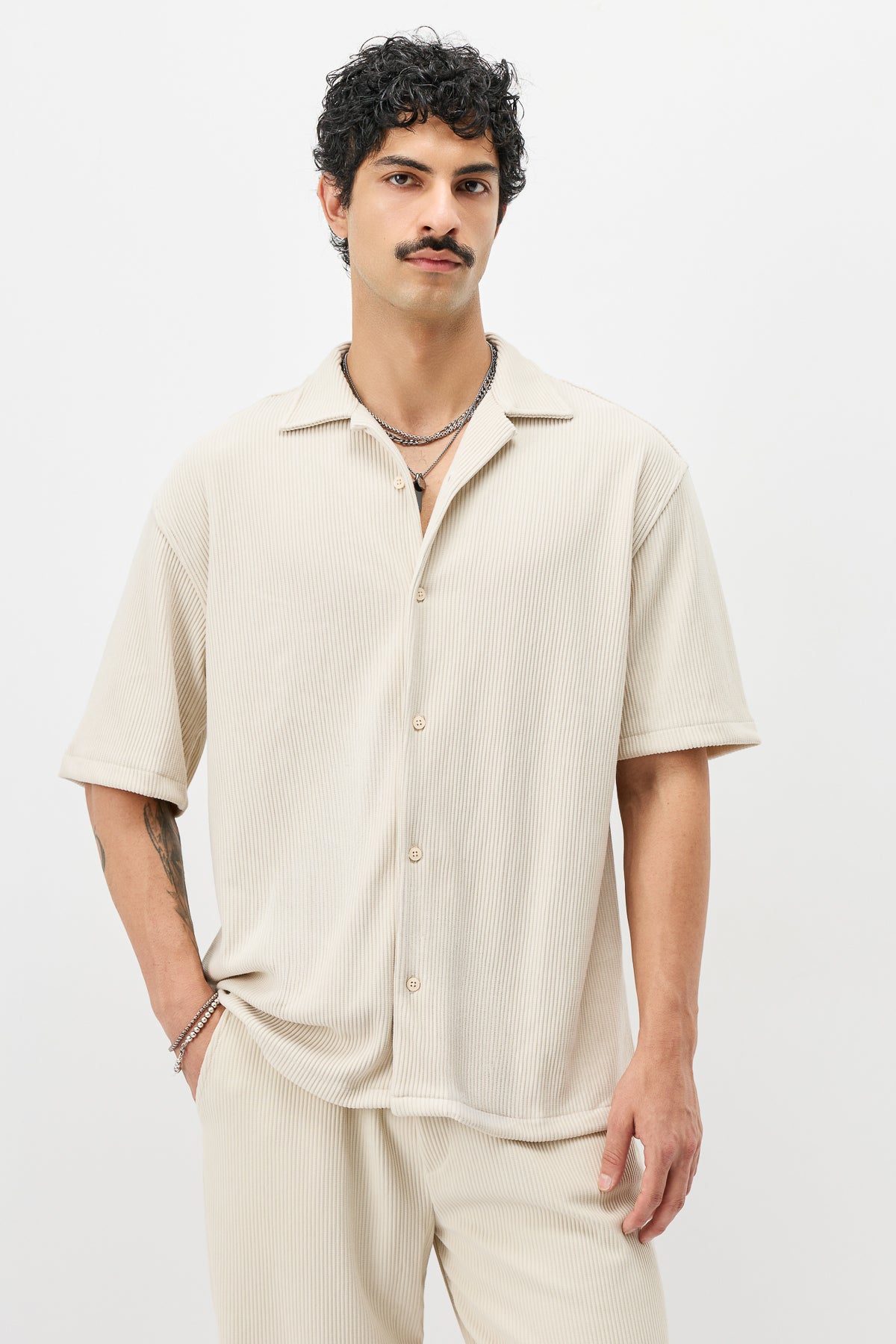 Fitilli Oversize Gömlek
