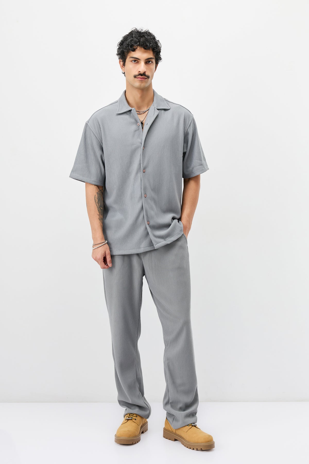 Fitilli Oversize Gömlek