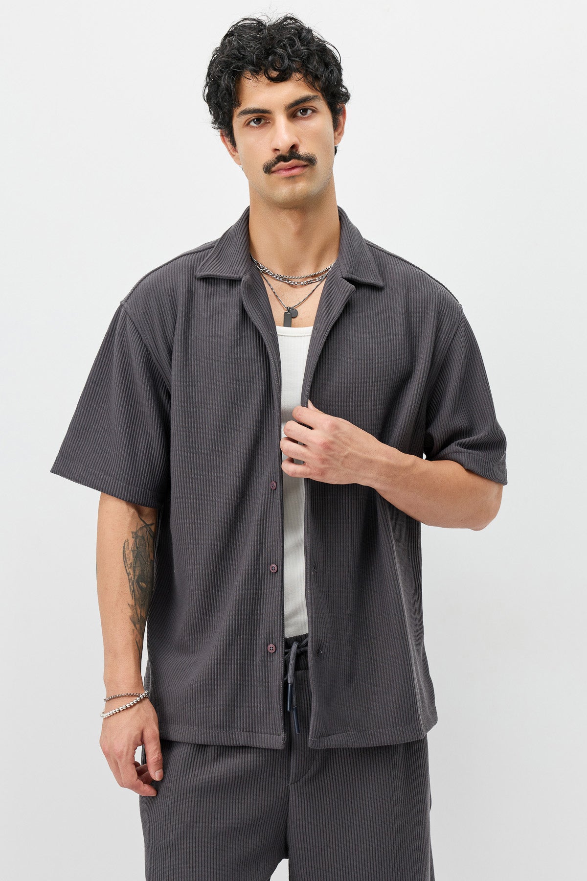 Fitilli Oversize Gömlek
