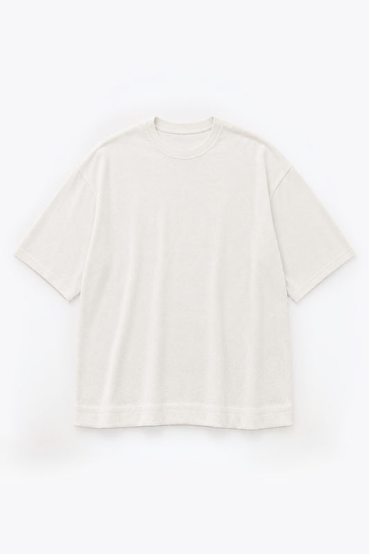 Süet Dokulu Basic Oversize Tişört