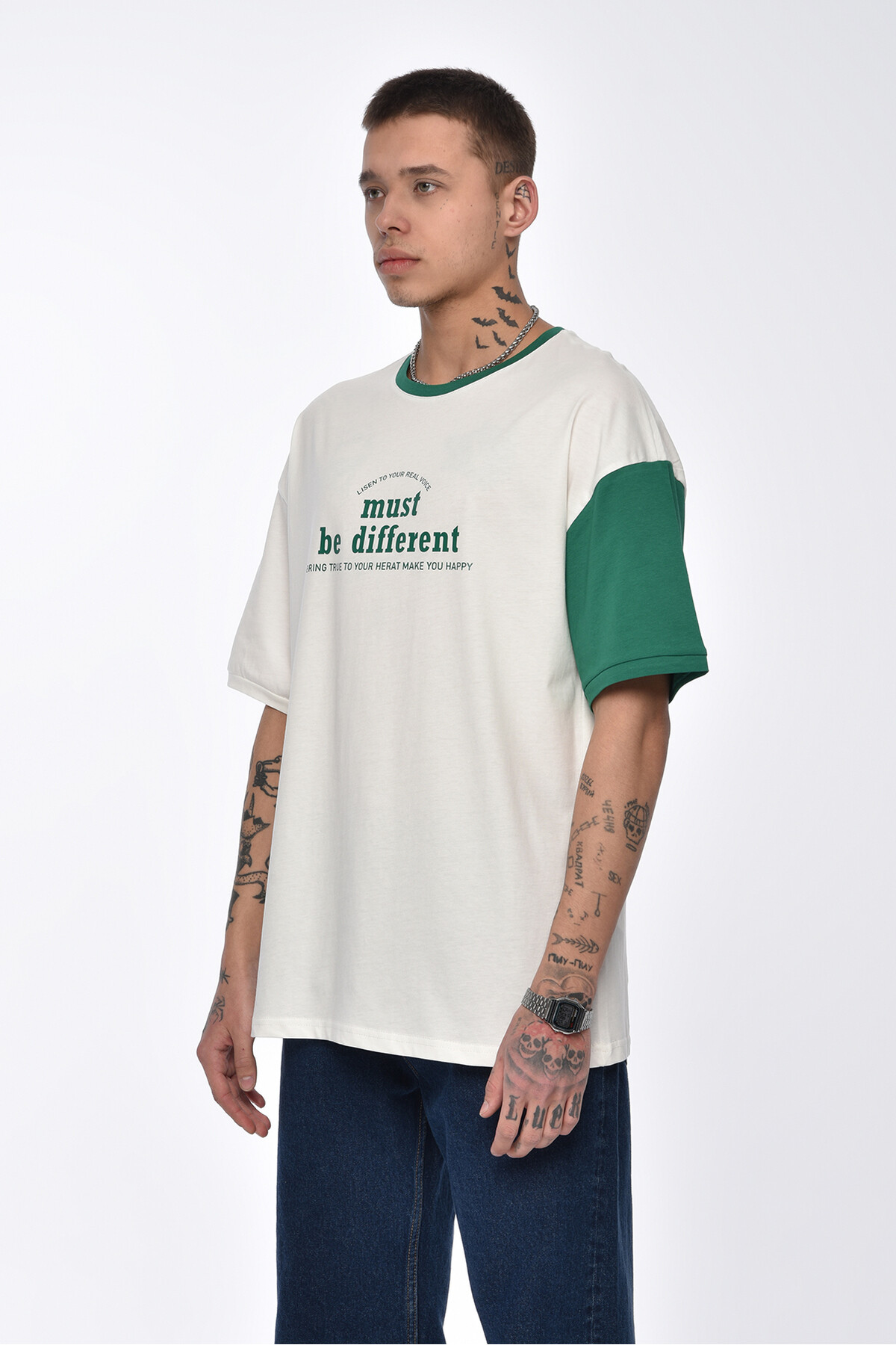 Benetton Baskılı Oversize T-Shirt