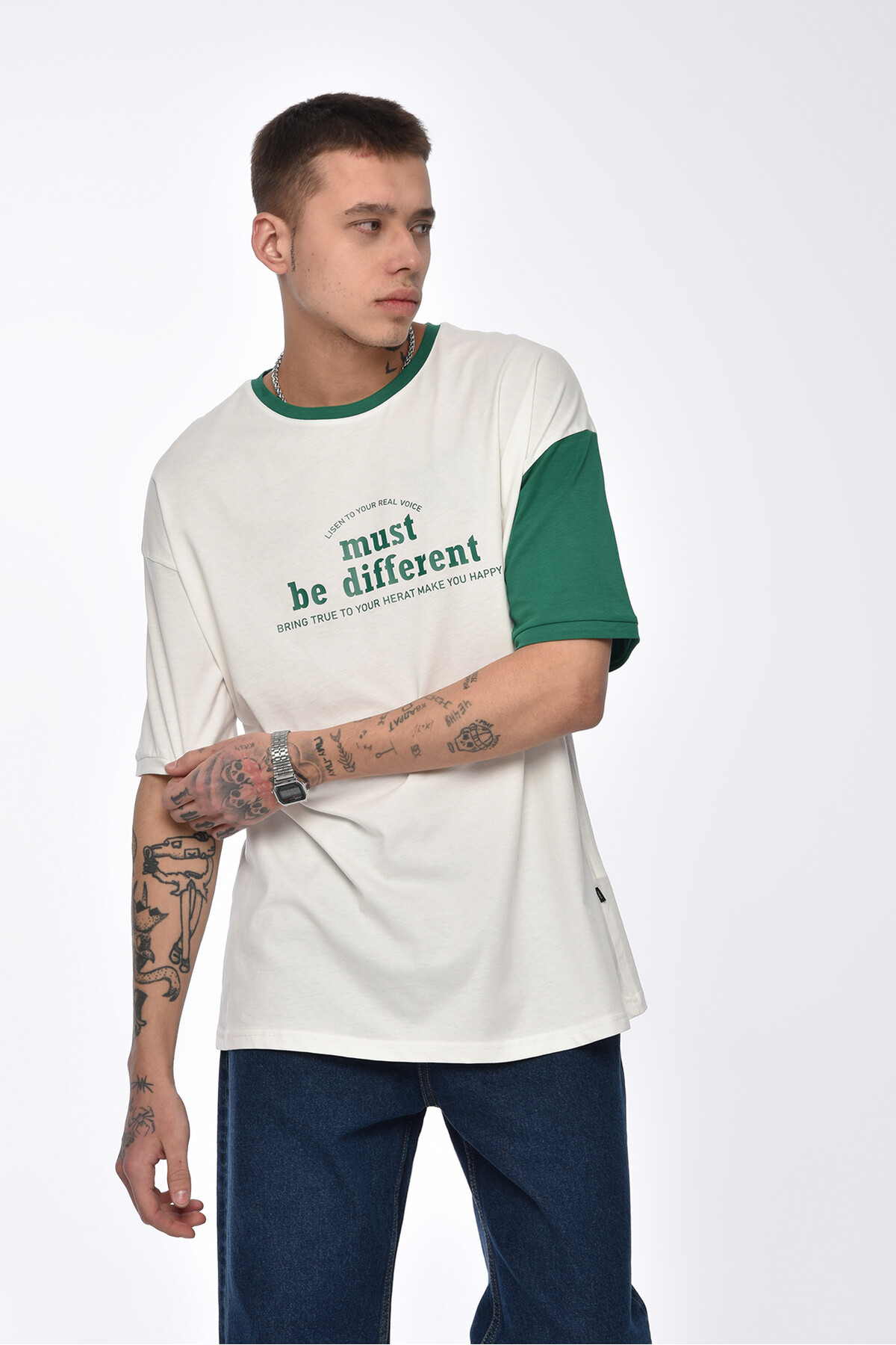 Benetton Baskılı Oversize T-Shirt