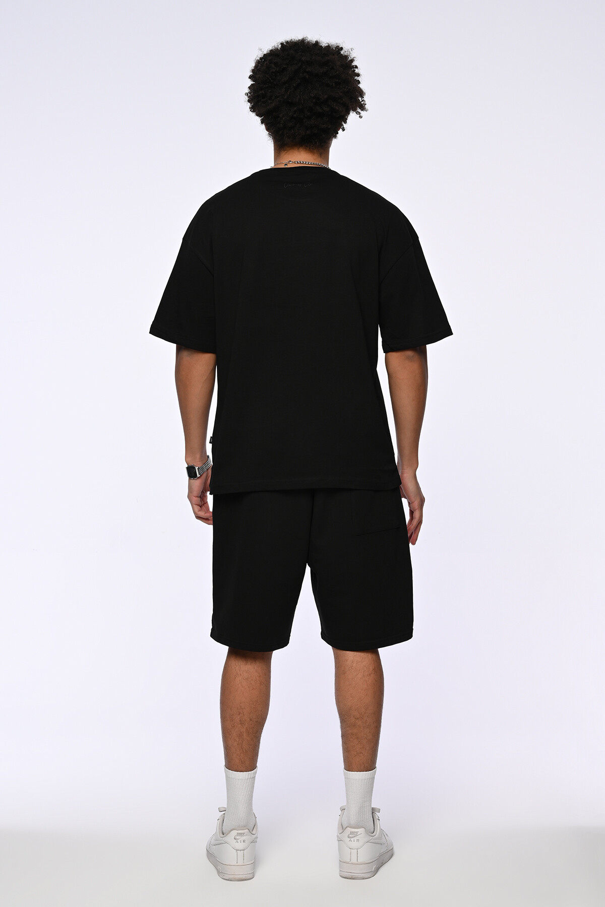 Siyah Baskılı Oversize T-Shirt