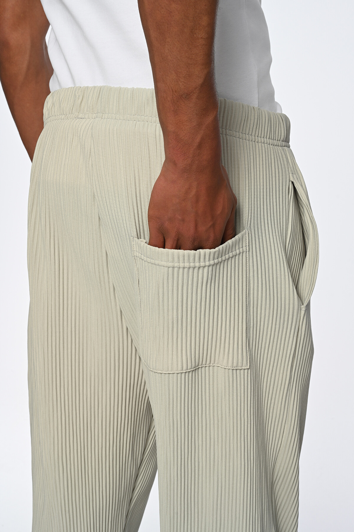 Gri Ottoman Oversize Pantolon