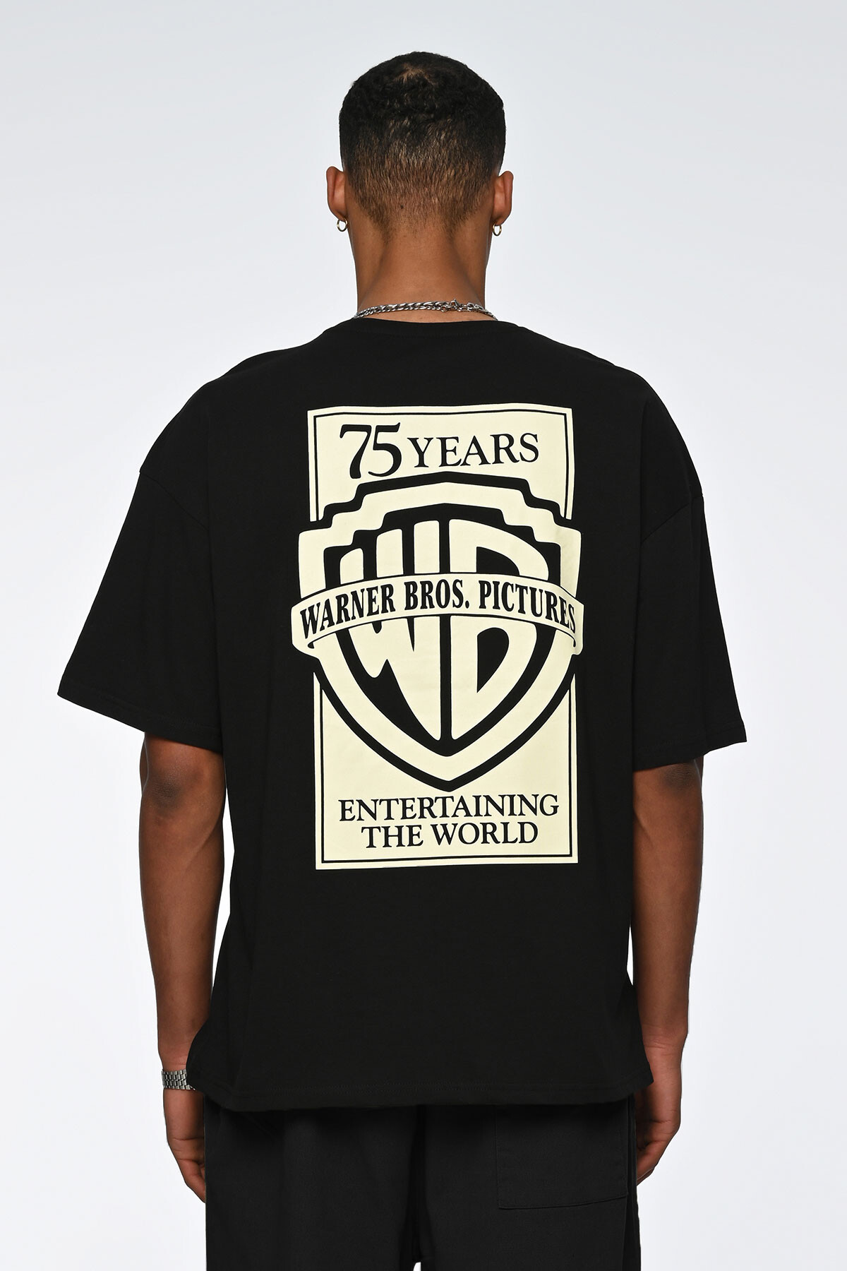 Siyah Wb Baskılı Oversize T-Shirt