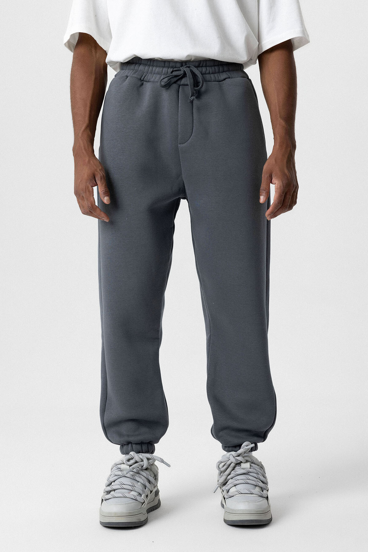 BASIC OVERSIZE JOGGER EŞOFMAN ALT FÜME