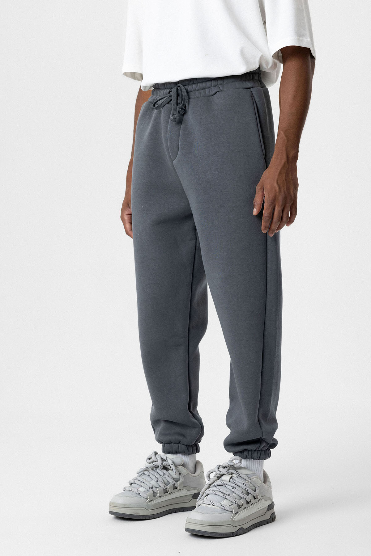 BASIC OVERSIZE JOGGER EŞOFMAN ALT FÜME