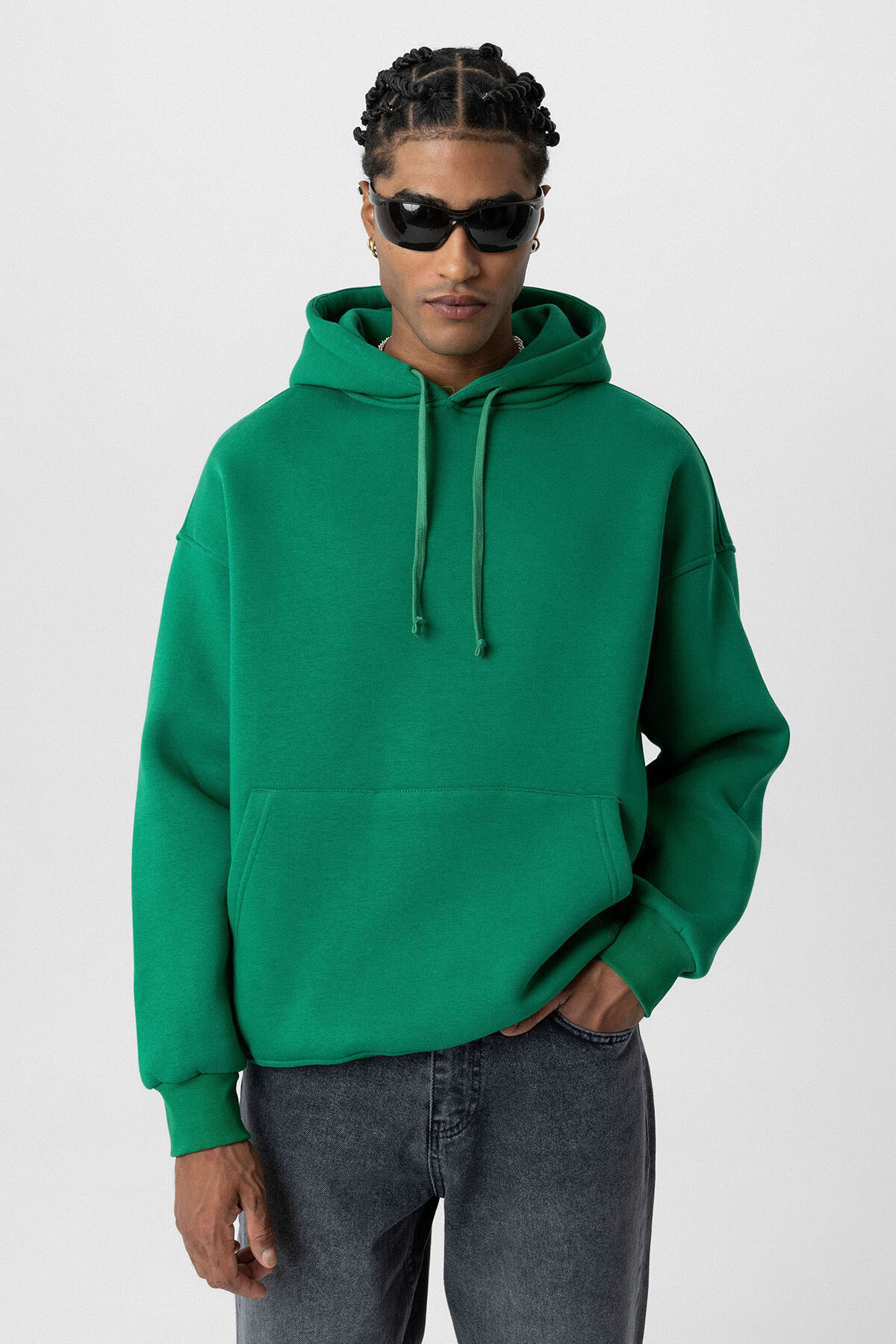 BASIC OVERSIZE KAPÜŞONLU CEP DETAYLI SWEATSHIRT BENETTON