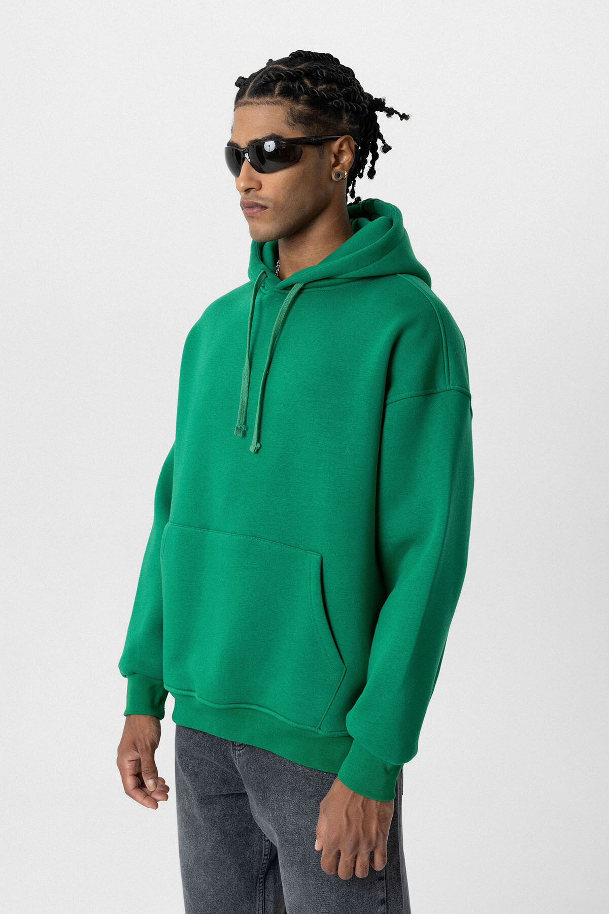 BASIC OVERSIZE KAPÜŞONLU CEP DETAYLI SWEATSHIRT BENETTON