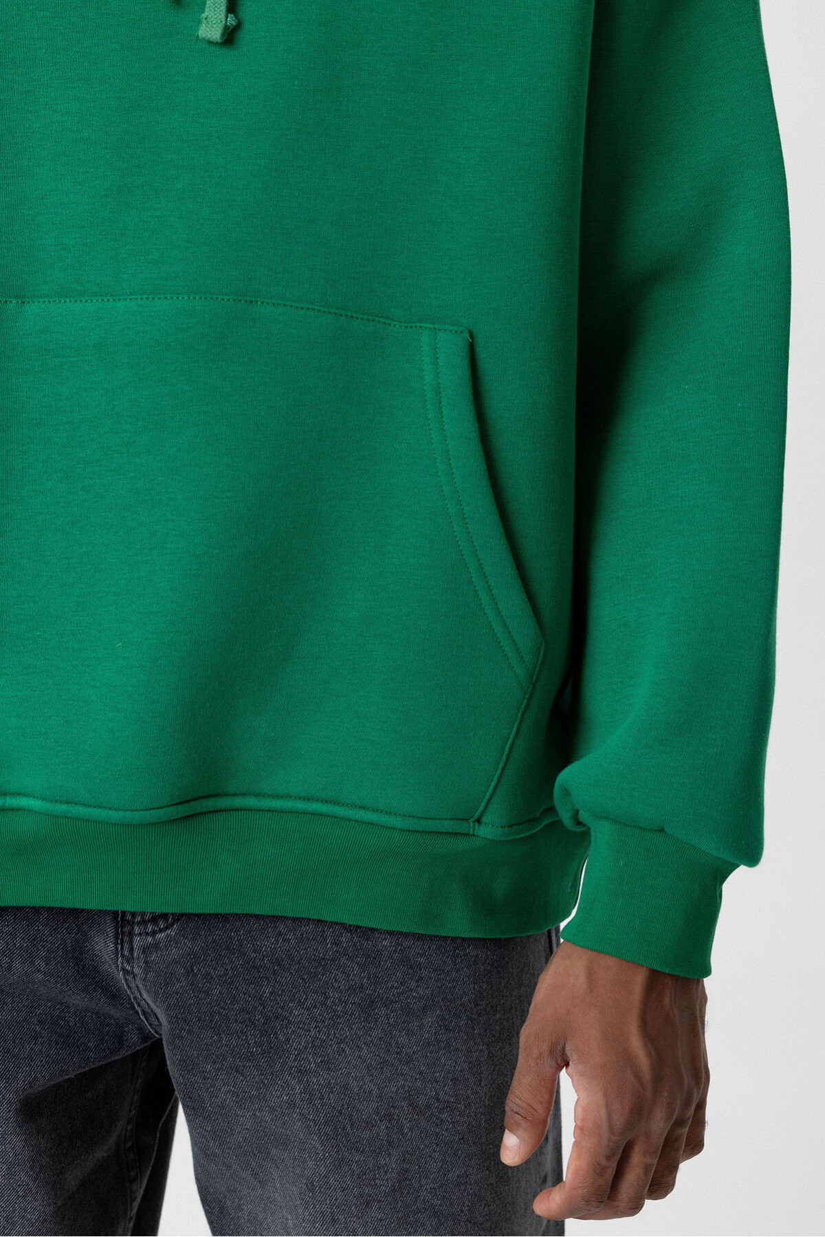 BASIC OVERSIZE KAPÜŞONLU CEP DETAYLI SWEATSHIRT BENETTON