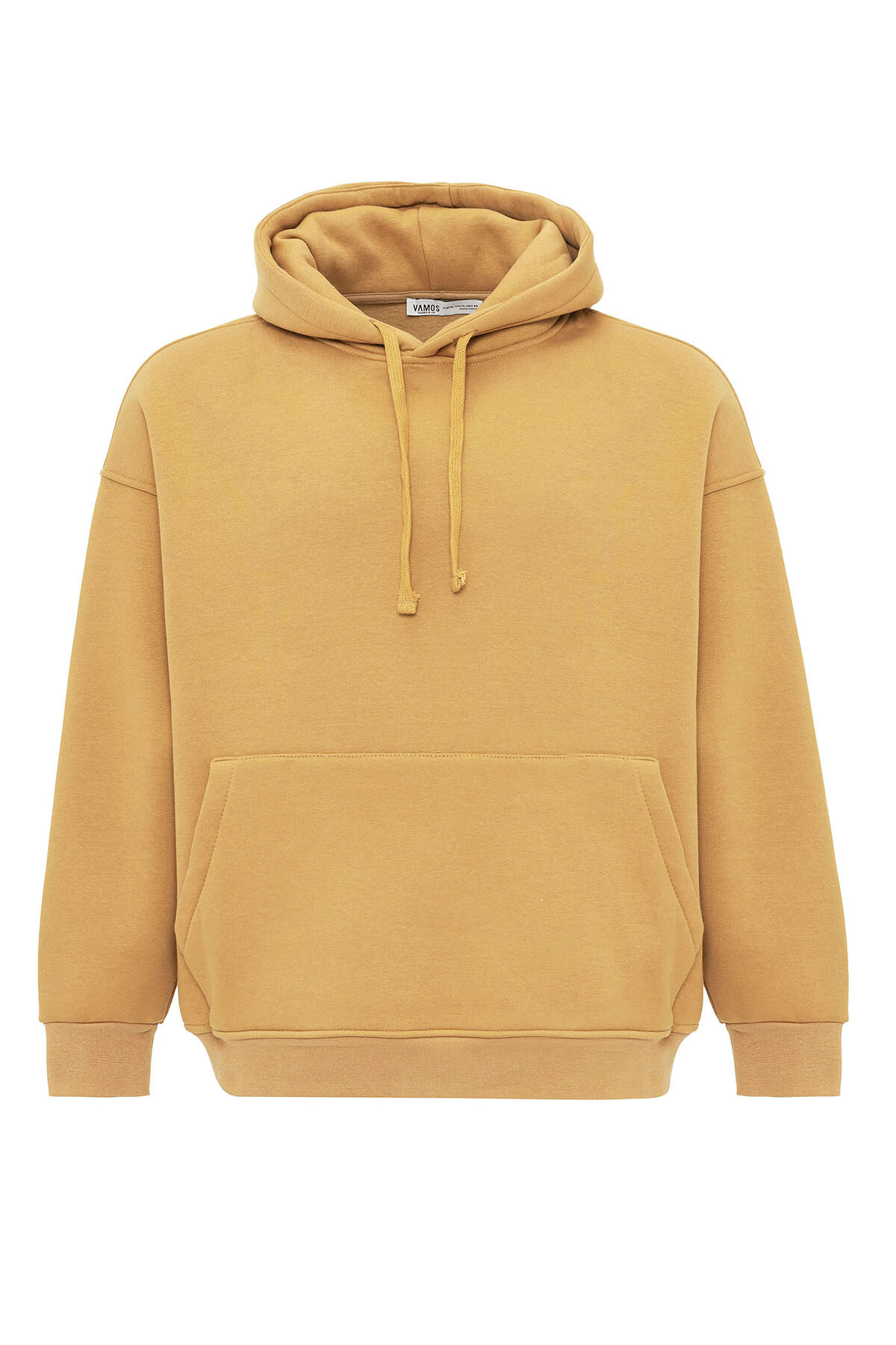 BASIC OVERSIZE KAPÜŞONLU CEP DETAYLI SWEATSHIRT CAMEL