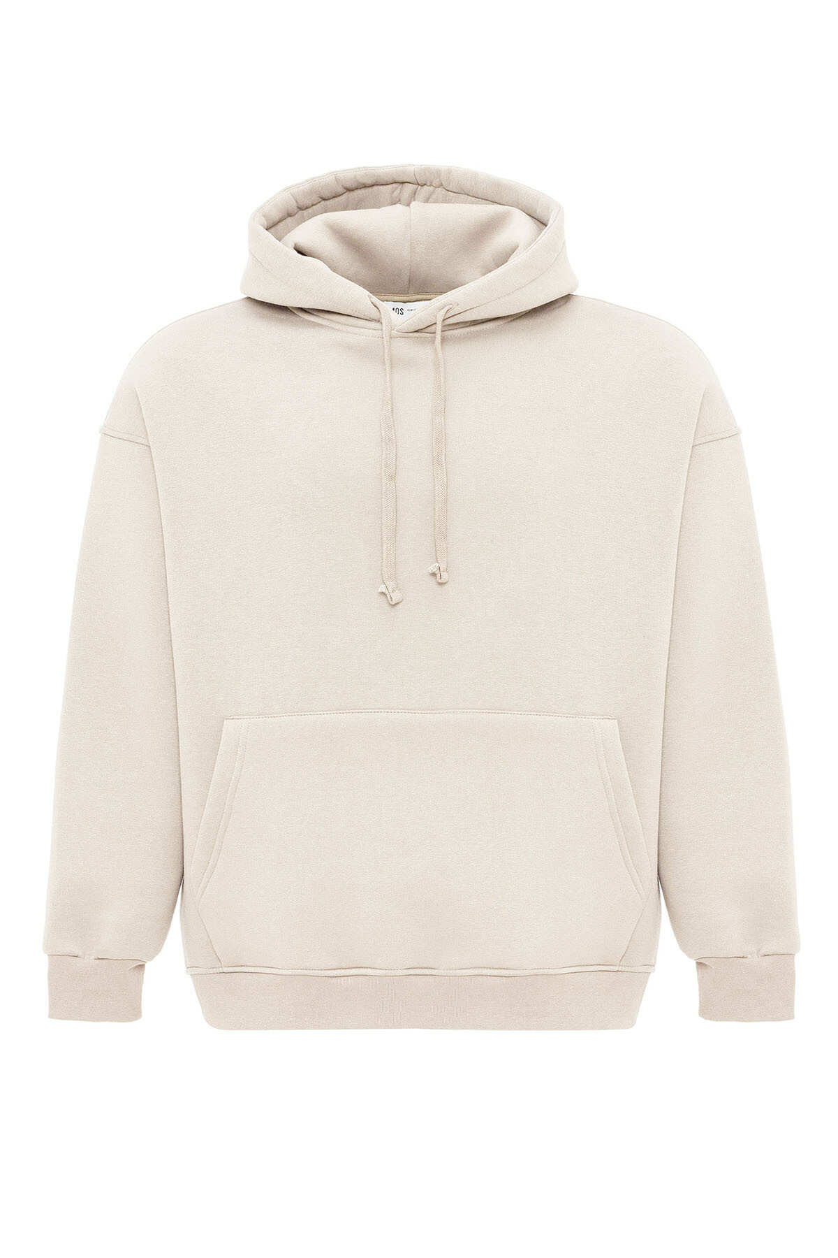 BASIC OVERSIZE KAPÜŞONLU CEP DETAYLI SWEATSHIRT TAŞ